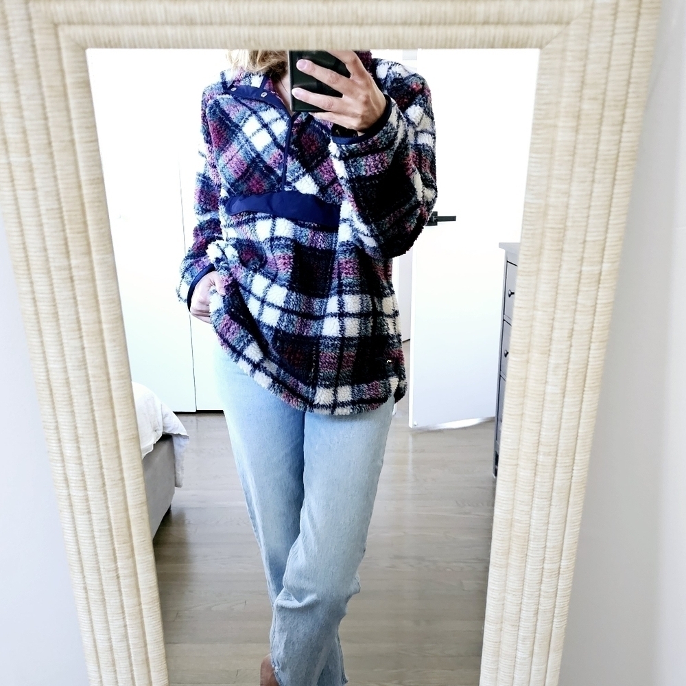Vineyard Vines Sherpa Tartan Popover